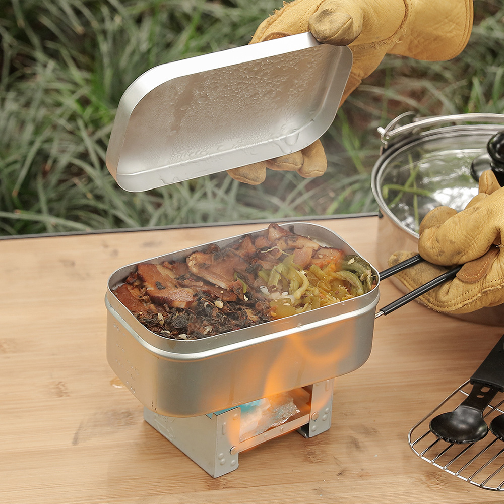 Outdoor Aluminium Mess Kit, St - Camping Cooking Kit Box recension och pris