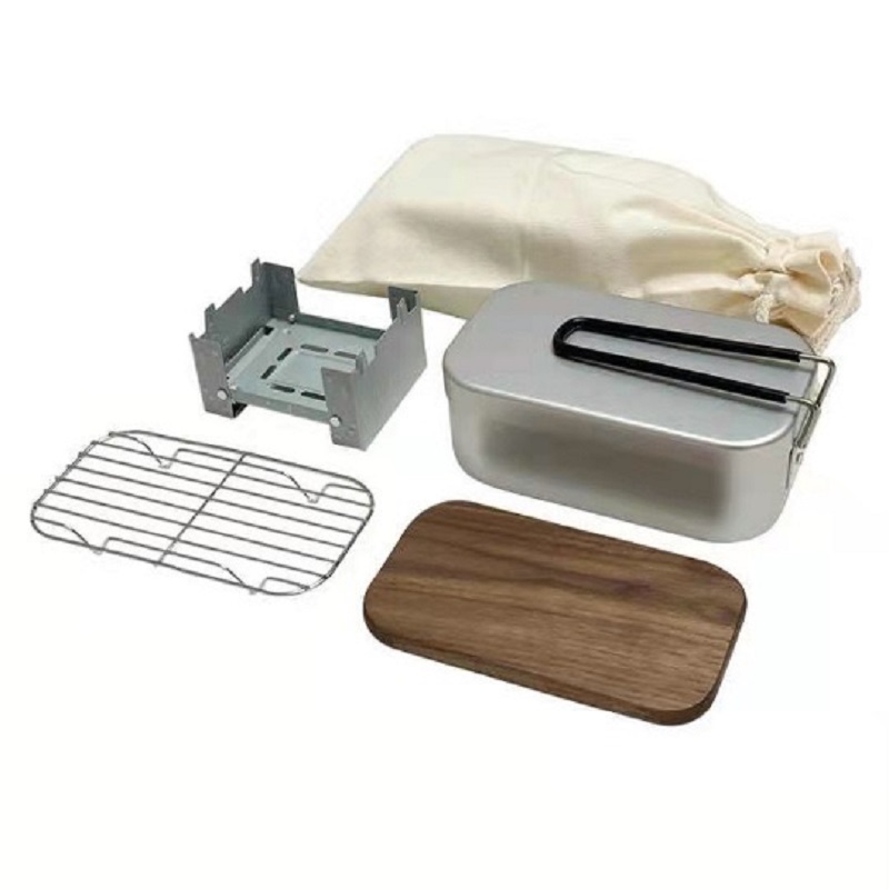 Outdoor Aluminium Mess Kit, St - Camping Cooking Kit Box recension och pris