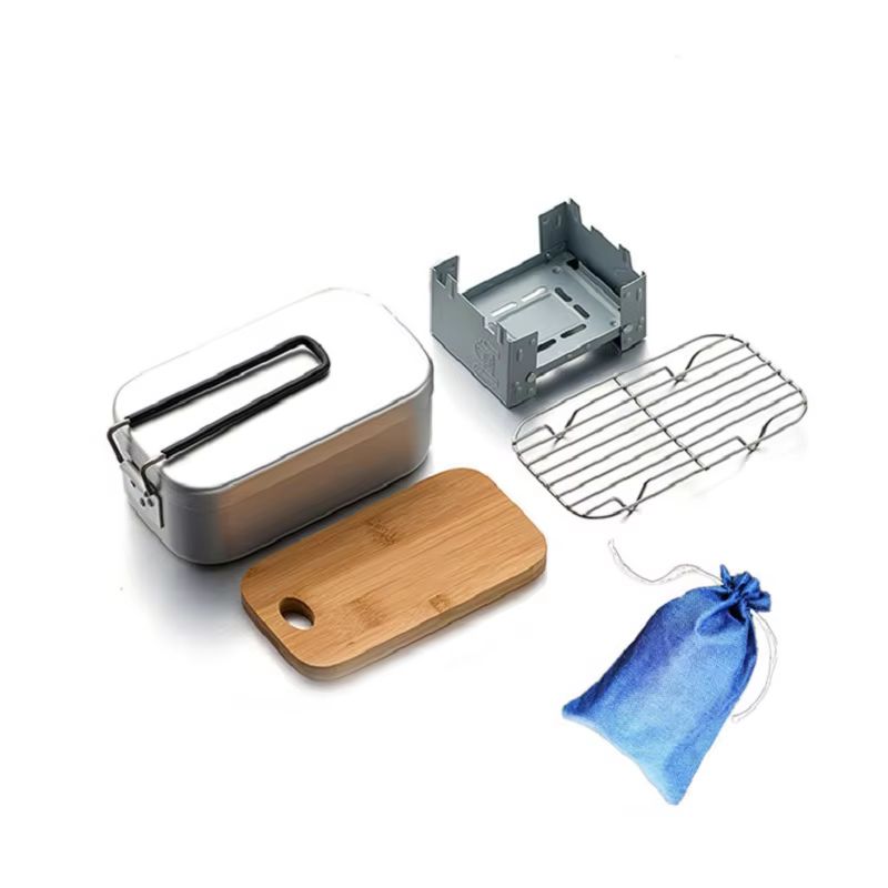 Outdoor Aluminium Mess Kit, St - Camping Cooking Kit Box recension och pris