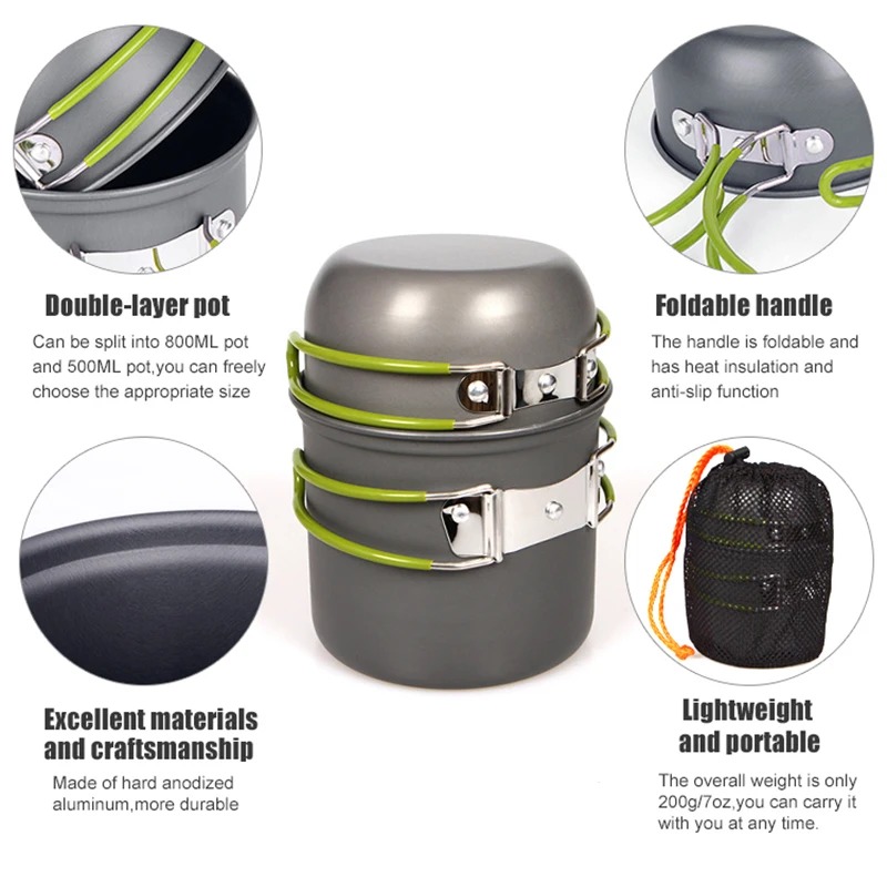 Camping Cookware Mess Kit Ultr - Camping Cooking Mess Kit recension och pris