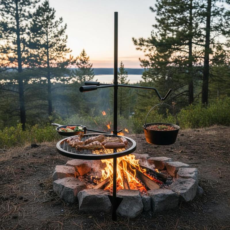 Rotating Cooking Grate 24x24 I - Camping Cooking Grate recension och pris