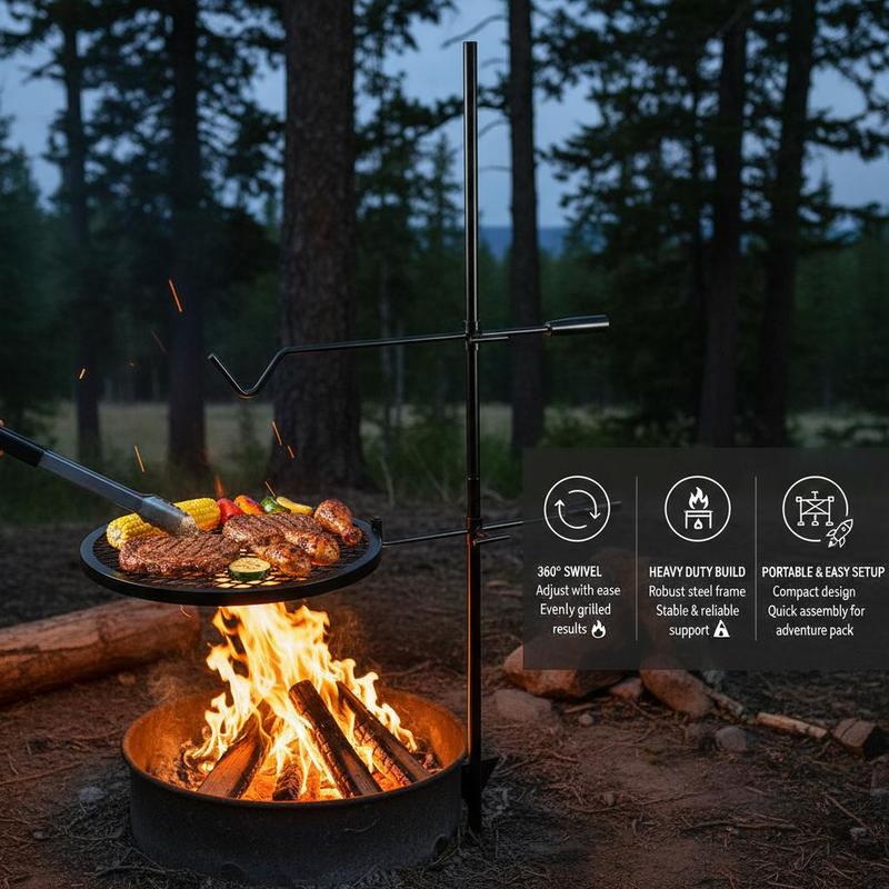 Rotating Cooking Grate 24x24 I - Camping Cooking Grate recension och pris
