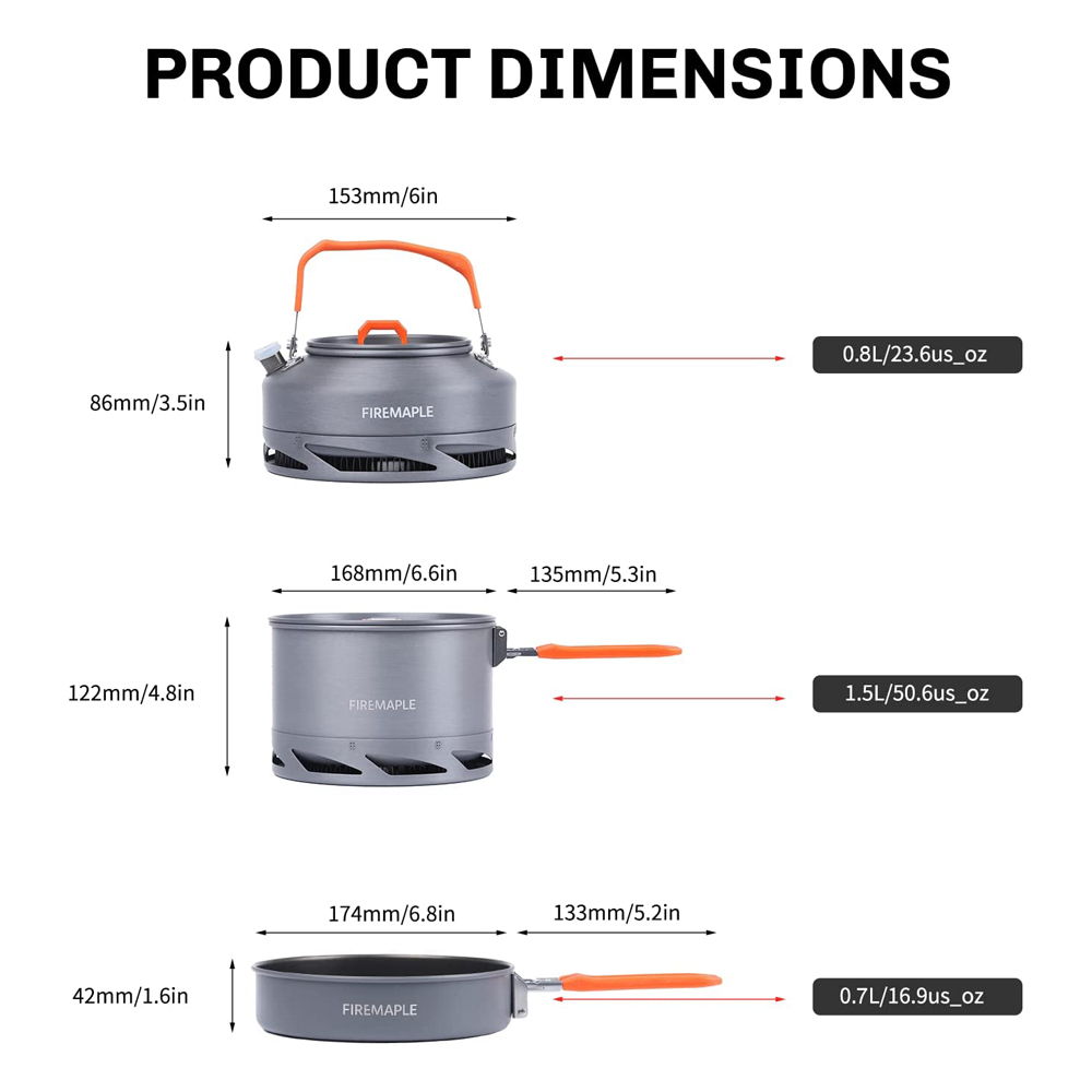 Fire Maple Camping Cookware Ut - Camping Cooking And Dining Set recension och pris