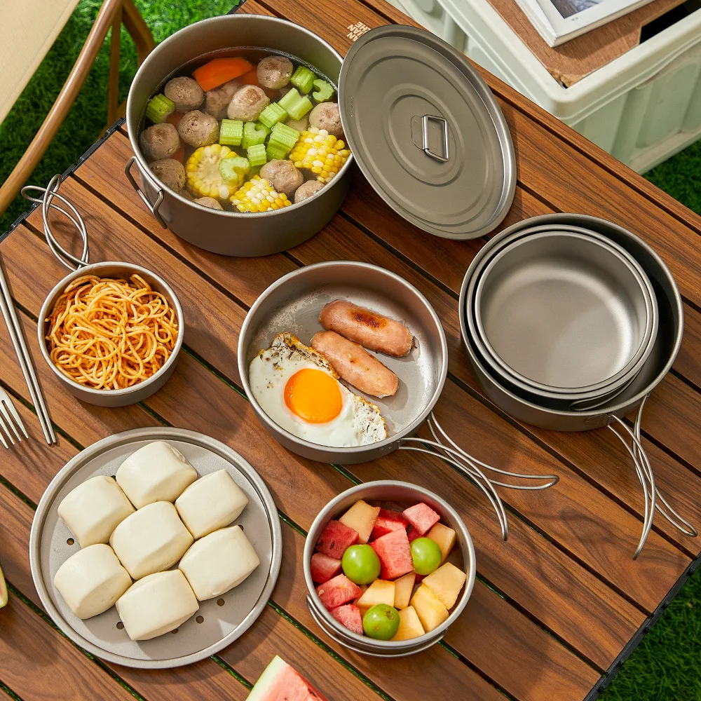 Titanium Outdoor Pot Set Picni - Camping Cooking Pot Set recension och pris