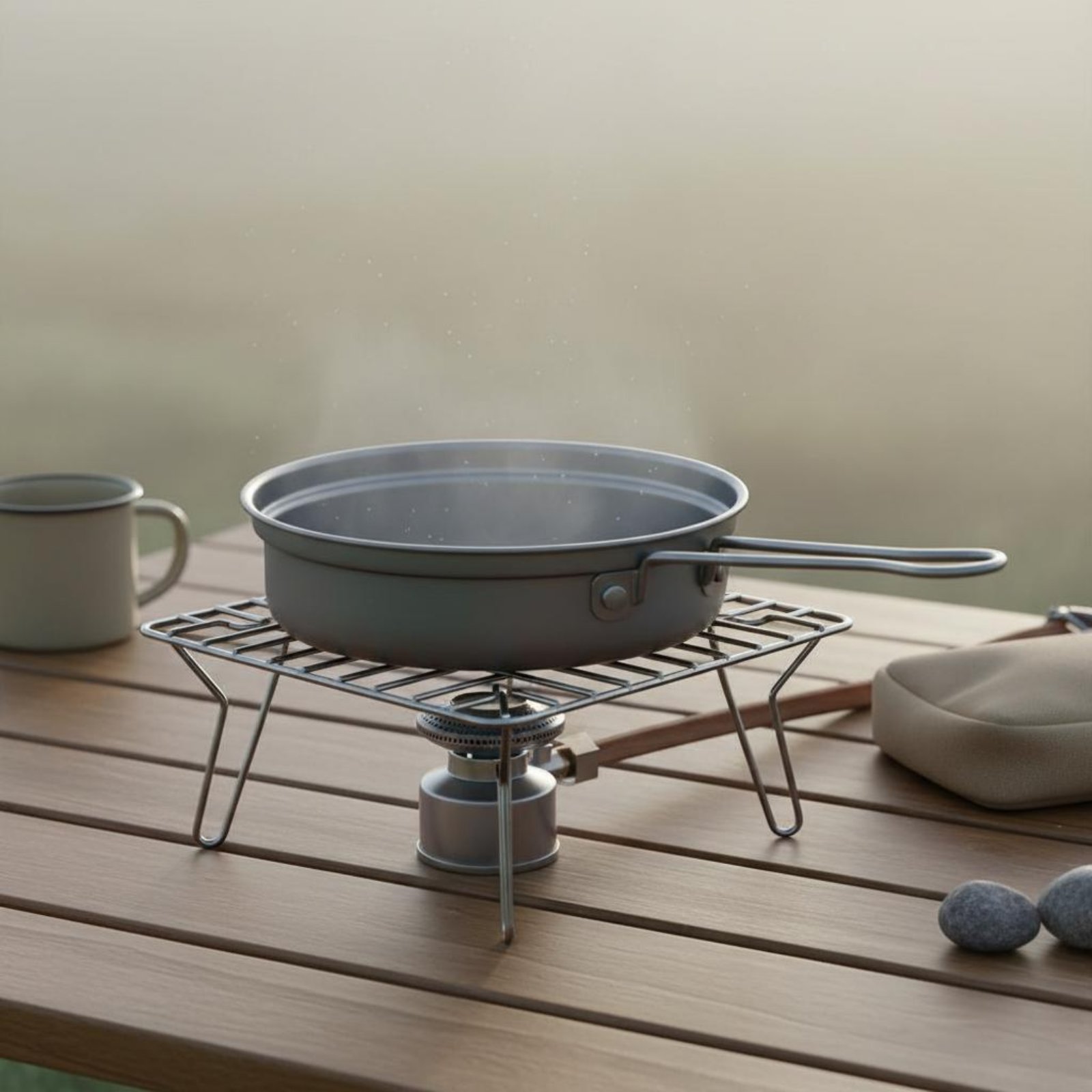 2 Pieces Metal Camping Cook Se - Camping Cooking And Dining Set recension och pris
