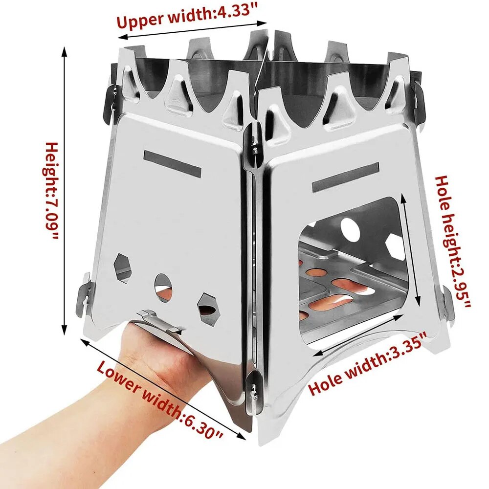 Portable Camping Wood Stove wi - Camping Cooking Top recension och pris