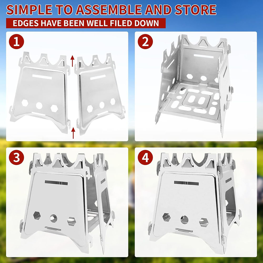 Portable Camping Wood Stove wi - Camping Cooking Top recension och pris