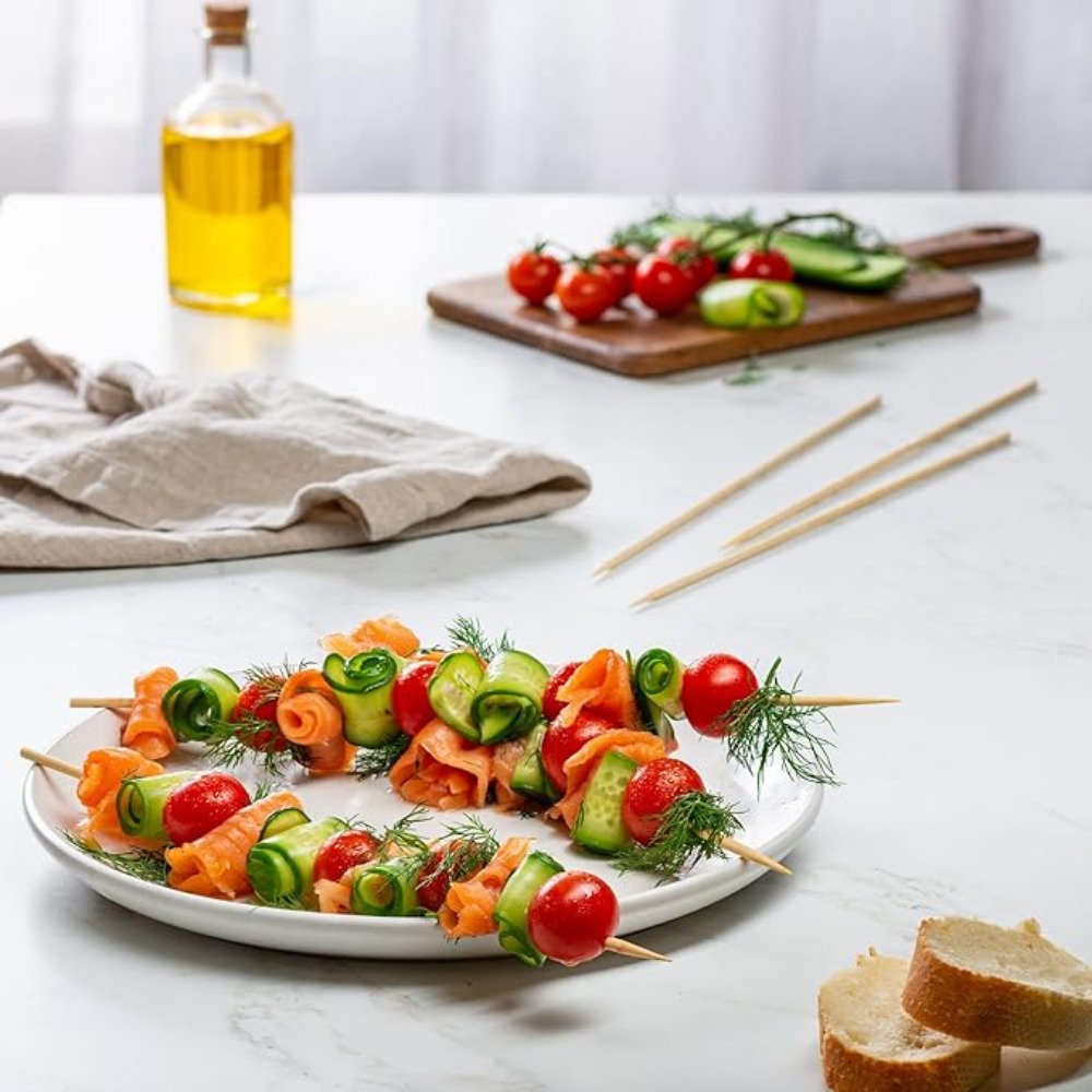 90-1350Pcs BBQ Skewers Bamboo  - Camping Cooking Grate recension och pris
